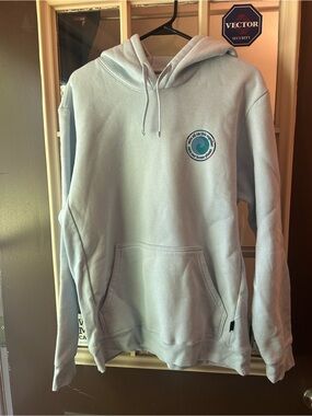 Patagonia Light Blue Crewneck Hoodie with Small Chest Patch *small imperfection*